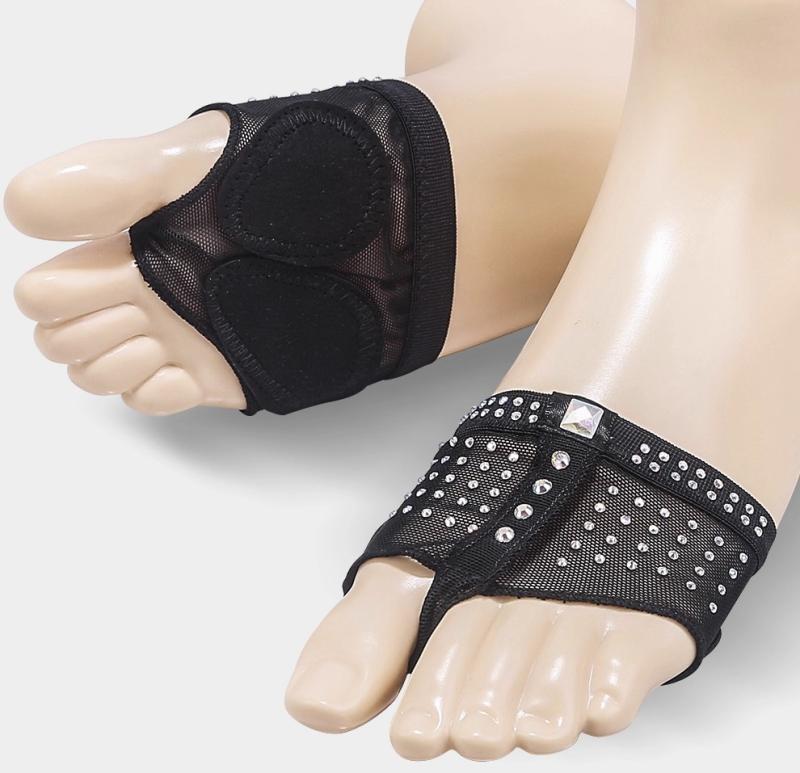 スキンシューズ ダンス レディース 女性用 ベリーダンス バレエ 前足用 フットカバー ハーフ 半指 保護..