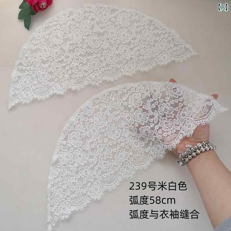 付け袖 レディース レース フリル 切り替え 透け感 華やか シアー素材 ノースリーブトップス用 キャミソール 腕カバー ショート丈 二の腕カバー オフホワイト アイボリー 春夏