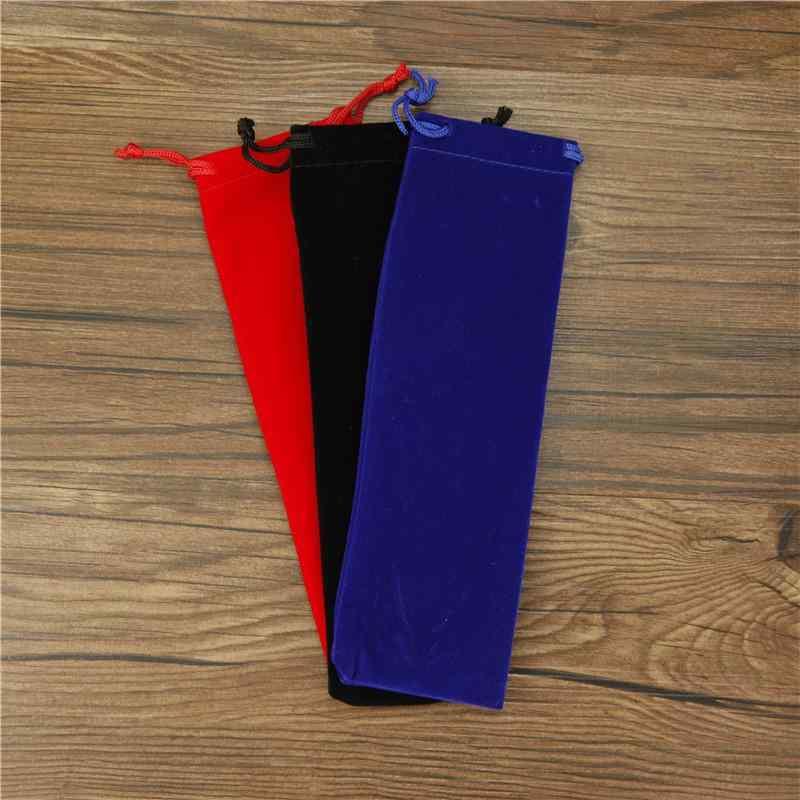 巾着袋 おしゃれ 無地 細長 スリム ドローストリング フランネル ベロア 収納 ポーチ 小物入れ ギフト ..