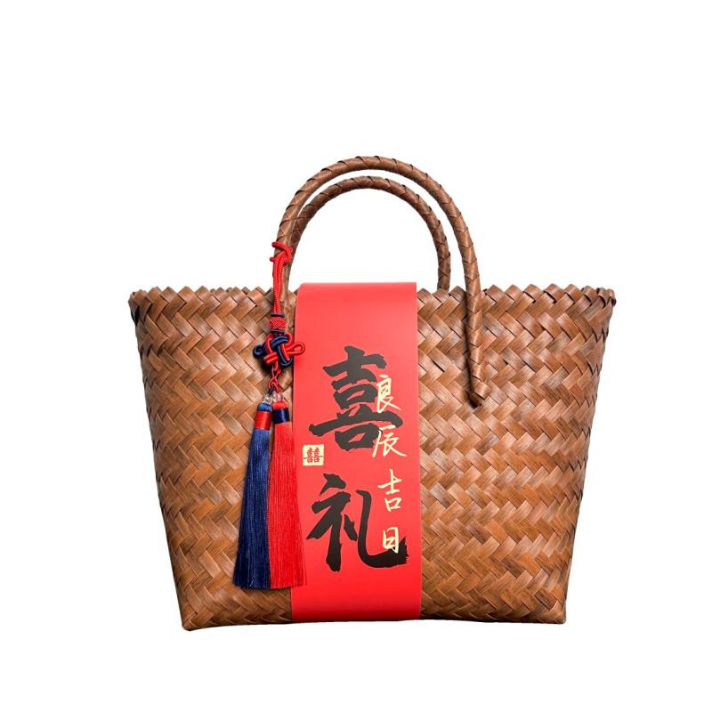 かごバッグ ハンド レディース バスケット モダン チャイナ 結婚式 引っ越し お祝い ギフト 長寿 手提..