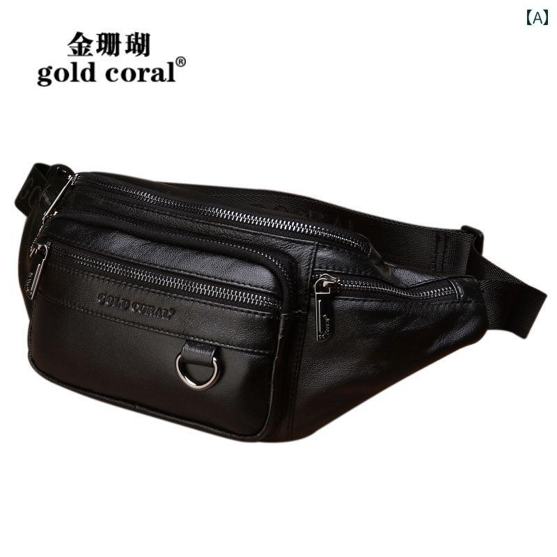 ウエストポーチ メンズ 本革 牛革 多機能 スポーツ ランニング スマホ収納 大容量 ショルダー ボディ 斜めがけ カジュアル ファスナーポケット 通勤 普段使い 旅行 アウトドア 黒 コーヒー ライトブラウン