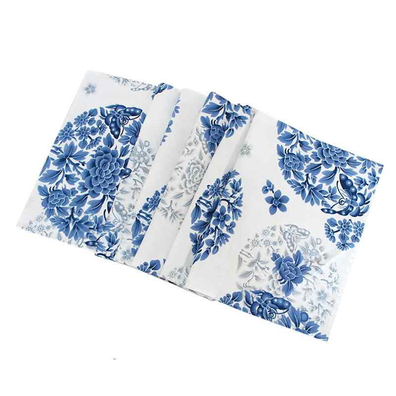 ベッドスロー おしゃれ 中華風 禅 民族 アジアン オリエンタル 綿 布 花柄 ペイズリー 青 ホテル リビング 寝具 ソファ カバー インテリア 装飾 スクエア