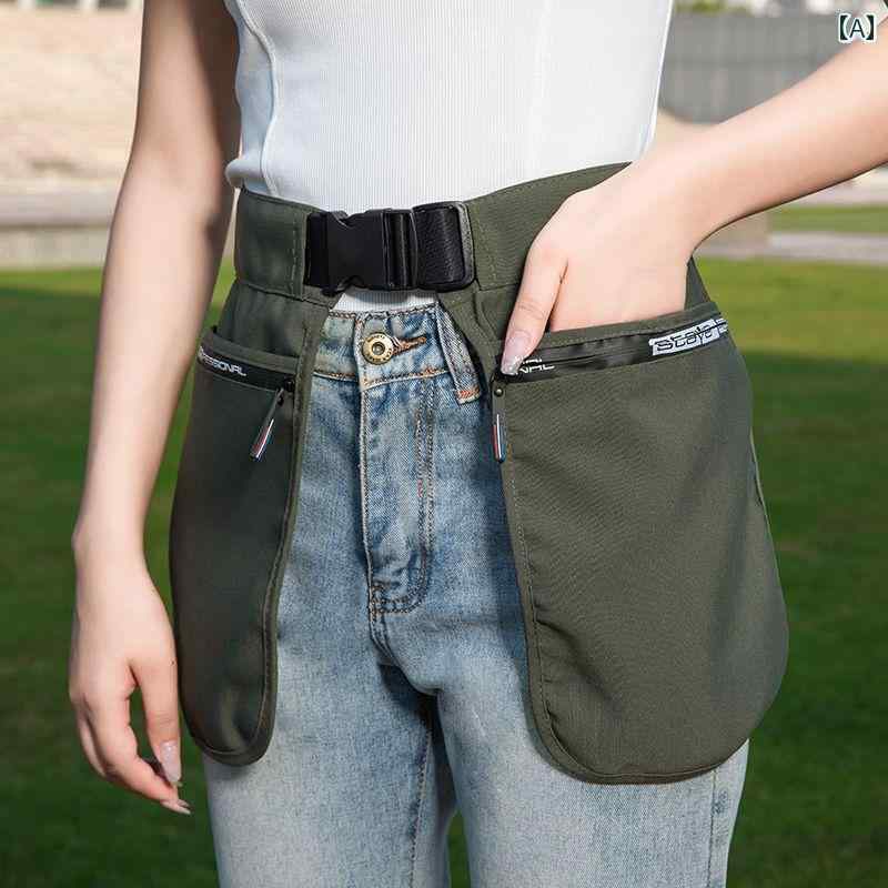 エプロン メンズ レディース ワーク ギャルソン ウエストポーチ 多機能 多ポケット 大容量 帆布 ファス..