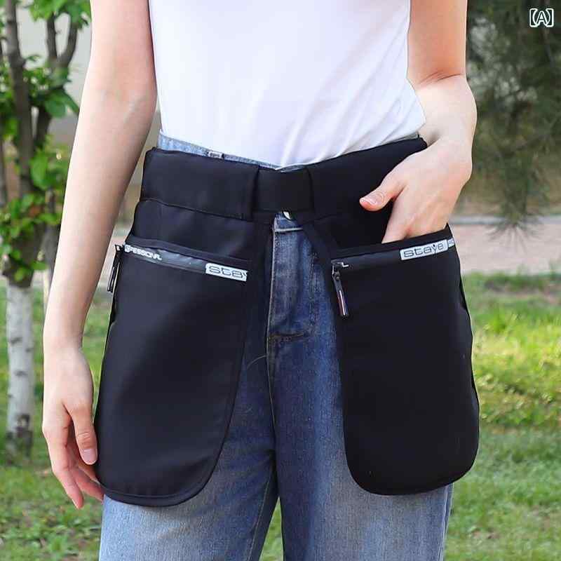 エプロン メンズ レディース アウトドア レジャー 旅行 ポータブル キャンバス 帆布 ウエストポーチ ボ..