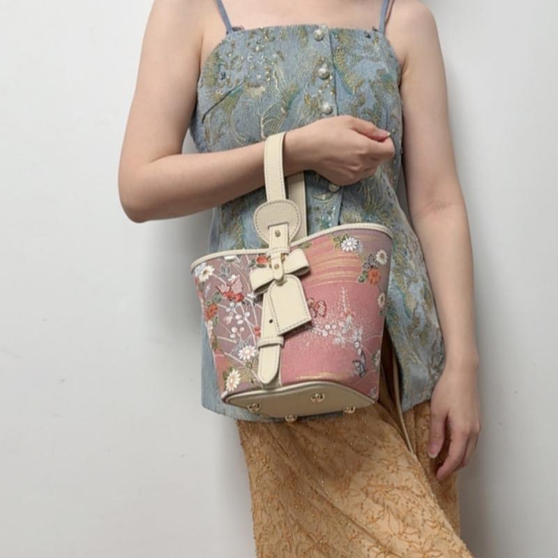 バッグ レディース 本革 牛革 allinBB バケットバッグ 多機能 2way ハンドバッグ 手提げ鞄 DIY 材料キット ハンドメイド素材セット 普段使い