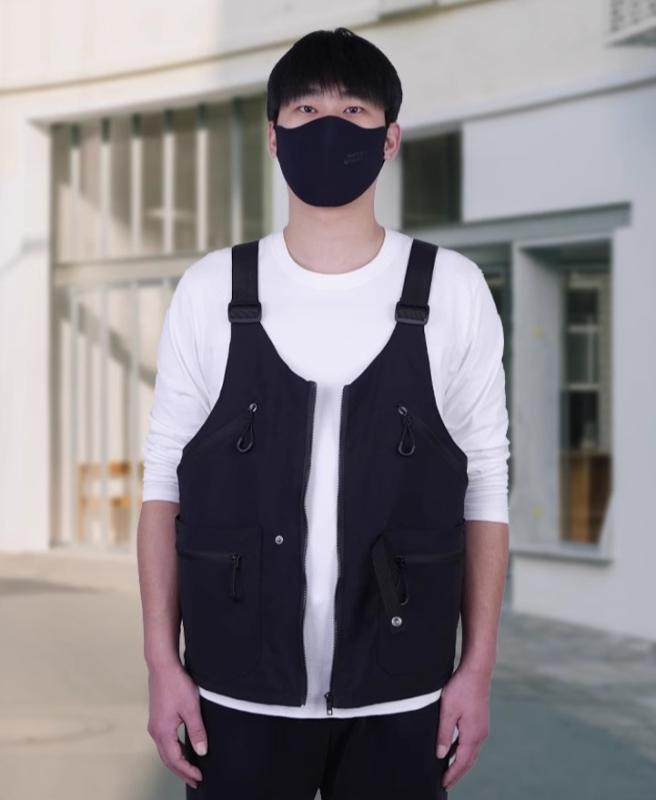 ベスト メンズ レディース 黒 ナイロン ワーク カーゴ 2WAY 多機能 大容量 多ポケット 機能性 ショルダ..