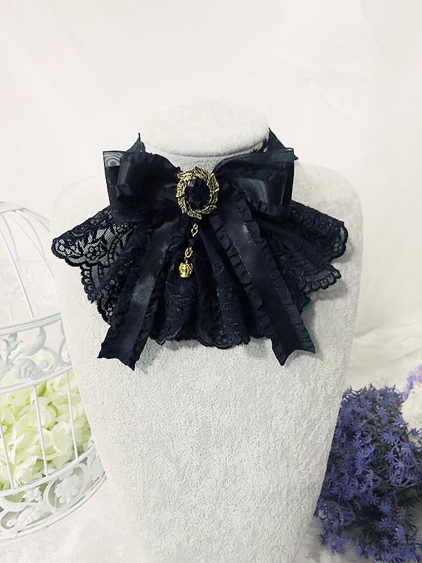 ネックレス レディース チョーカー ロリータ ゴシック レース リボン 蝶結び ボウタイ 宮廷風 エレガン..