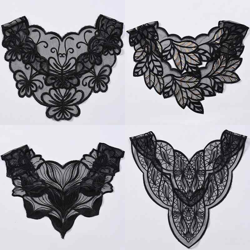 付け襟 レディース フェイクカラー レース フリル Vネック対応 露出防止 飾り 襟元 ブラウス襟 低胸カ..