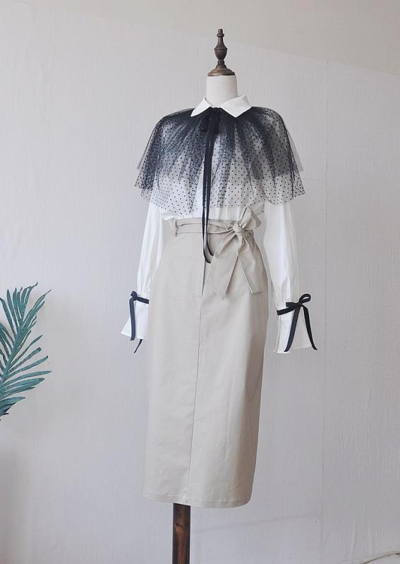 ・柄: 水玉・カラー展開: 黒色ドットメッシュ、小花刺繍レース、大花刺繍レース、アプリコットメッシュ