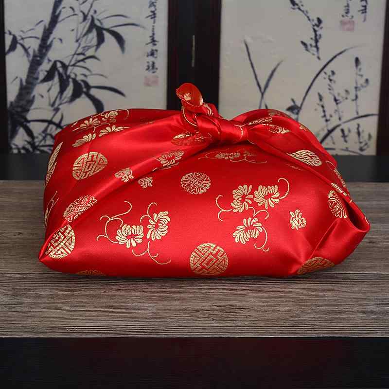 風呂敷 結婚式 婚礼 慶事 嫁入り道具 実家向け 中国式 中華スタイル 大型 厚手 赤 華やか 縁起の良い ..