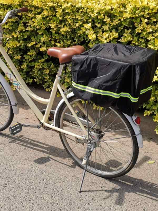 自転車 カゴカバー 電動アシスト自転車 マウンテンバイク 前かご 後ろかご 両用 防水 撥水 防塵 ホコリよけ 大型 ブラック グレー 反射材付き