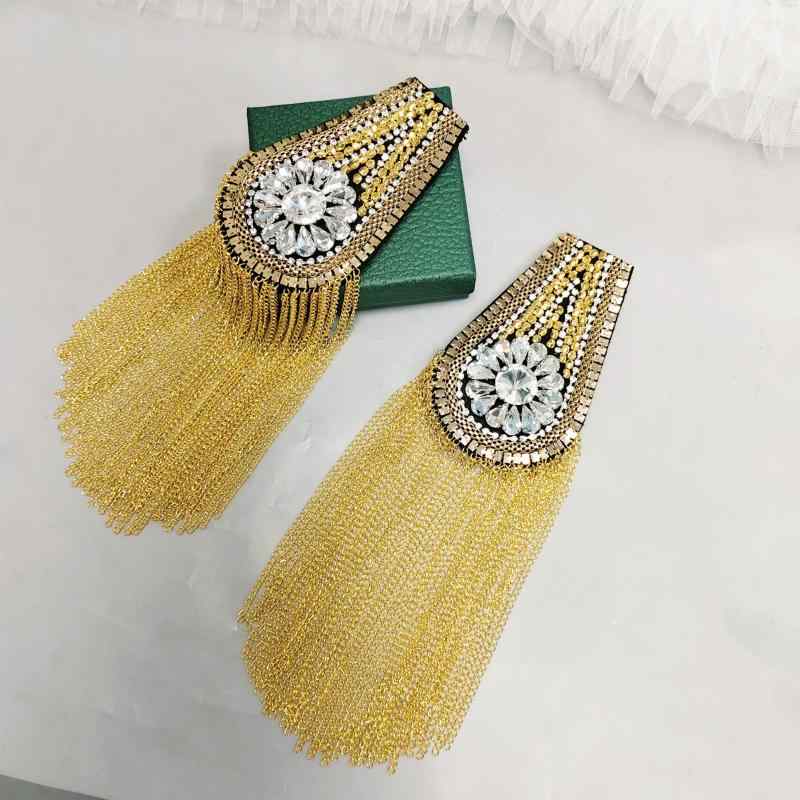 肩章 ブローチ メンズ レディース メタル フリンジ 舞台 ステージ 演出用 個性的 おしゃれ フォーマル ..