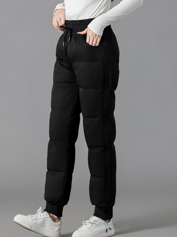 パンツ メンズ レディース ダウンパンツ 羽毛 ズボン アウター サイドジップファスナー 極寒地 防風 着..