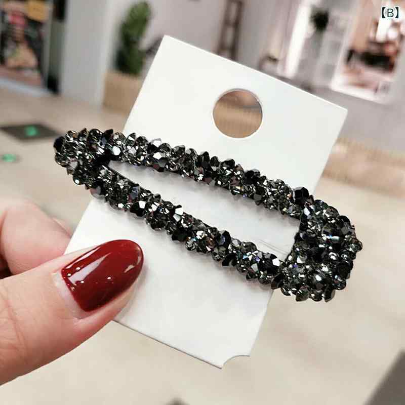 ヘアクリップ キラキラ 輝く ラインストーン ジルコニア カラーストーン 透かし彫り ドロップ 長方形 三角形 前髪 サイド バレッタ 髪留め ヘアピン 髪飾り おしゃれ カジュアル