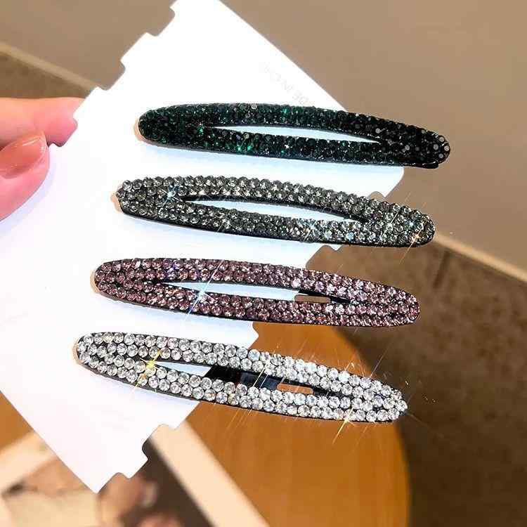 ヘアクリップ レディース 前髪 サイド 砕け毛 BBクリップ ラインストーン キラキラ ビジュー 髪留め 上..