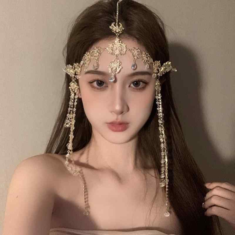 ヘッドドレス レディース 異国風 エキゾチック ボヘミアン スタイル 額飾り 髪飾り フリンジ タッセル ..