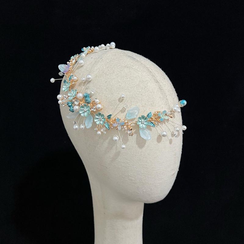 ヘアアクセサリー レディース ヘッドドレス 髪飾り クラシック エスニック 民族ダンス 扇子舞踊 舞台 ..