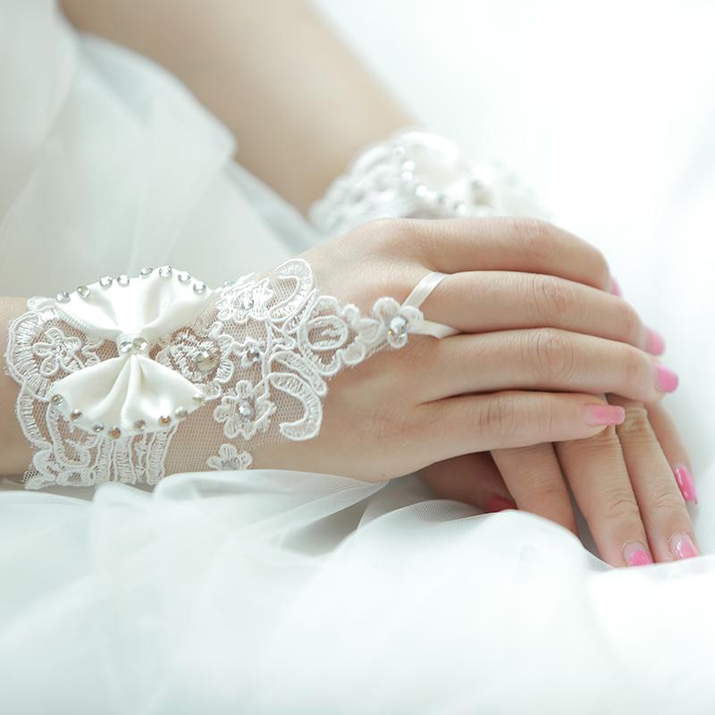手袋 レディース ショート丈 レース グローブ ウェディング 結婚式 ブライダル 披露宴 前撮り 撮影用 ..