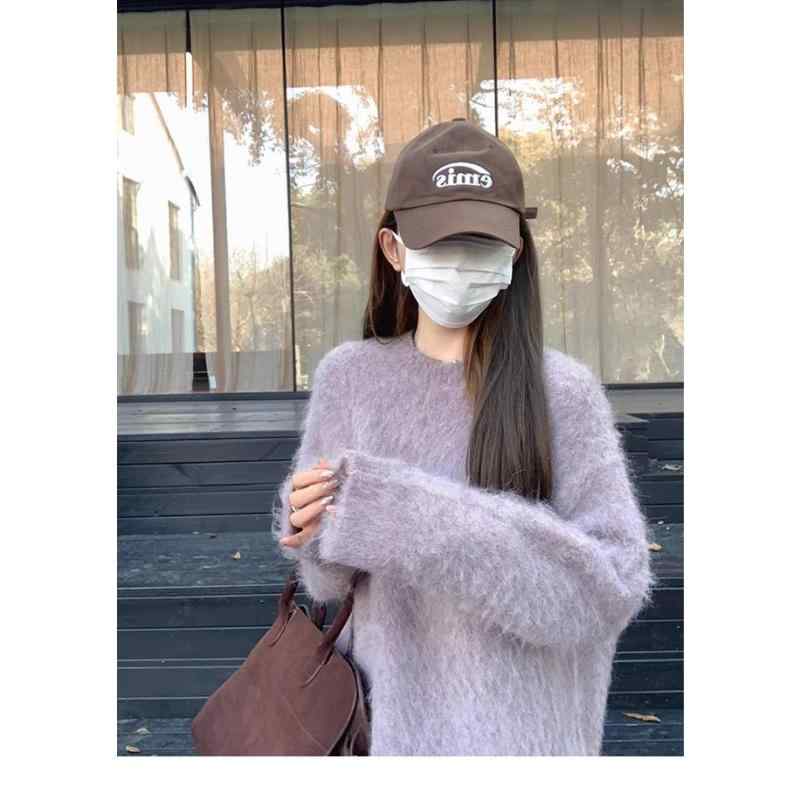 ニットレディースモヘアセーターミン...