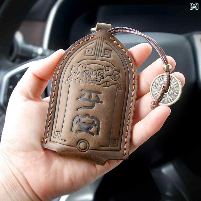キーケース メンズ 牛革 本革 スライド式 スマートキー対応 手作り ハンドメイド 個性的 縦型 レトロ ユニバーサル 皮革 車用 ドライブ 丈夫 コンパクト