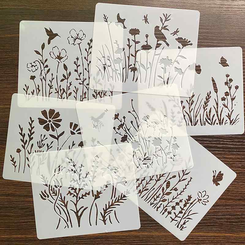 テンプレート 子供 男の子 女の子 植物 花柄 抜き型 絵画 スクラップブック 手描き DIY 材料 補助器具 ..