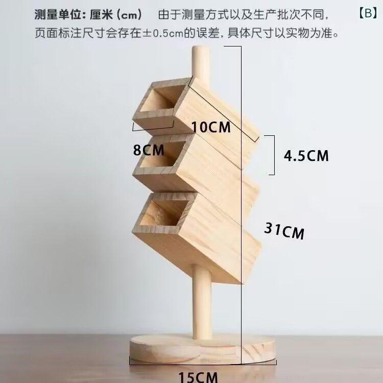 ペン立て 北欧風 無垢材 木製 多機能 斜め差し おしゃれ デスク収納 文房具整理 オフィス 書斎 リモートワーク インテリア レトロ ナチュラルウッド frontop-13220554 フロントップ楽天市場店 サンプル画像3