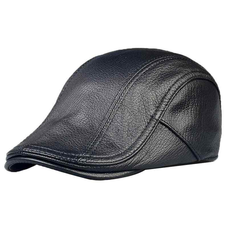 帽子 メンズ 男性 秋冬 本革 リアルレザー 羊革 ワークキャップ ハンチング帽 ベレー帽 薄手 軽量 中高年 シニア カジュアル 普段使い ファッション おしゃれ 黒 深茶