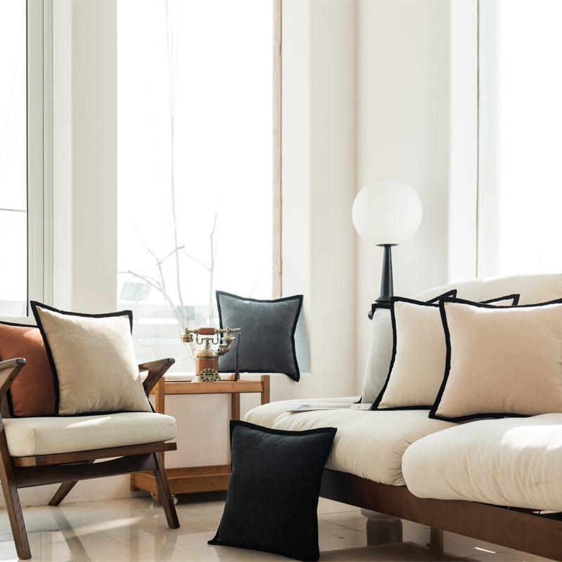 クッションカバー おしゃれ シンプル インテリア リビング 寝室 ソファ 抱き枕 腰当て フレンチ レトロ..