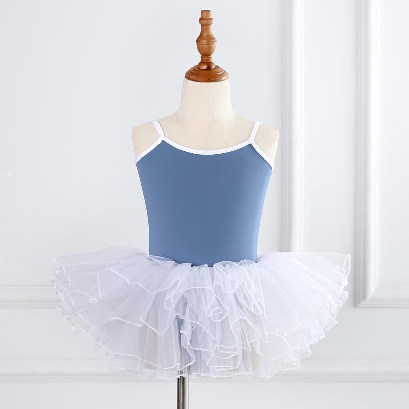 レオタード キッズ 女の子 バレエ 中国舞踊 練習着 発表会 レッスン着 ナイロン素材 伸縮性 吸湿速乾 切り替え キャミソール 紫 青 ピンク