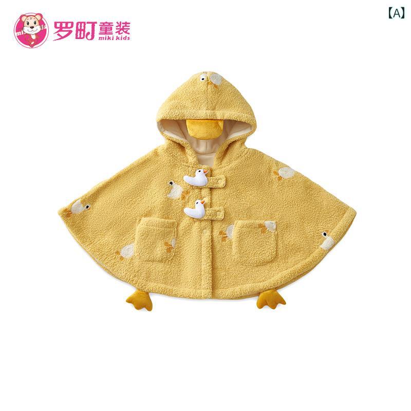 ポンチョ ベビー 男の子 女の子 新生児 ケープ マント アウター 秋冬 冬 カジュアル かわいい ふわふわ..