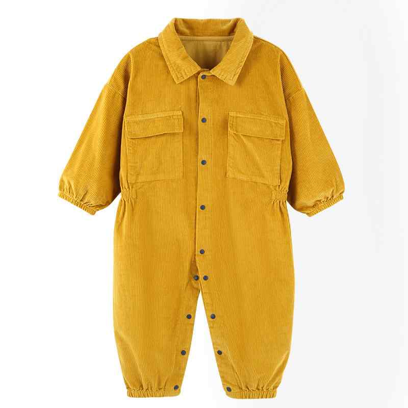 カバーオール ベビー キッズ 男の子 女の子 ロンパース ジャンプスーツ プレイウェア 長袖 全身防汚 お絵かき 普段使い 外出 アニマル柄 コットン コーデュロイ 秋冬