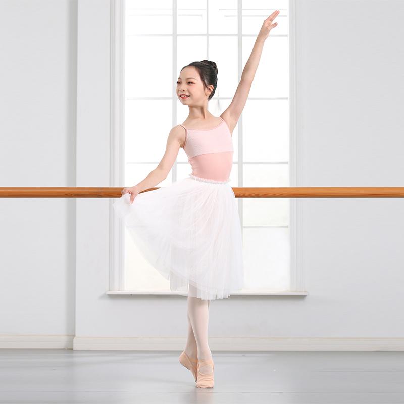 バレエスカート キッズ 女の子 ダンス チュールスカート ハーフ丈 レオタード 体操服 練習着 ダンスウェア 発表会 レッスン用 習い事 オフホワイト アイボリー シフォン素材 フレア