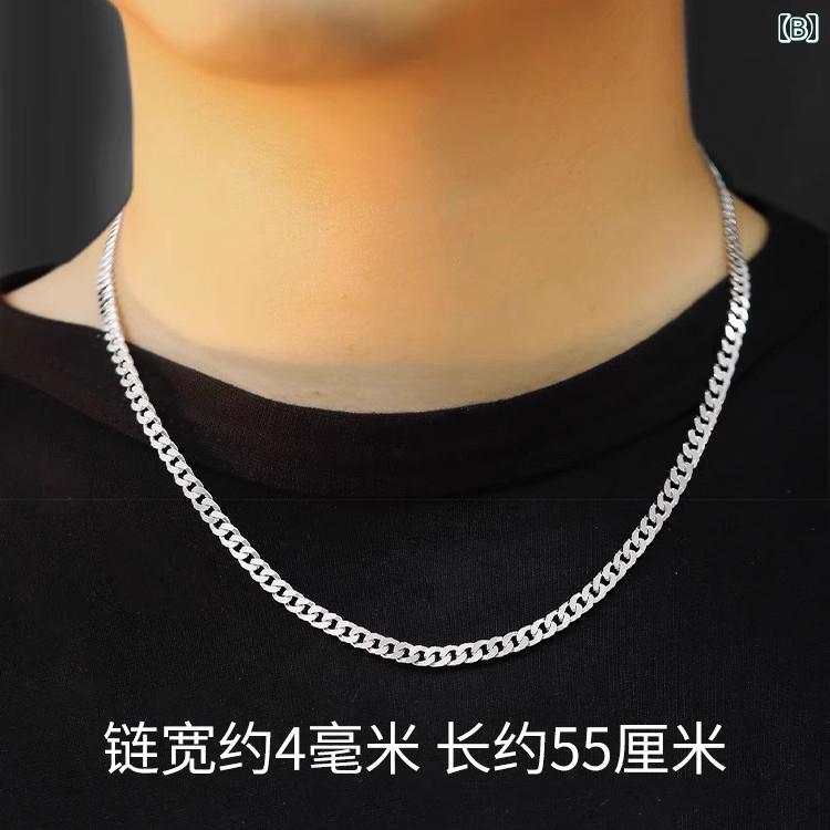 ネックレス メンズ 男性用 シルバー シルバー キューバンチェーン フィガロチェーン 喜平チェーン ヒップホップ ストリート カジュアル 普段使い シンプル 存在感 アクセサリー ファッション