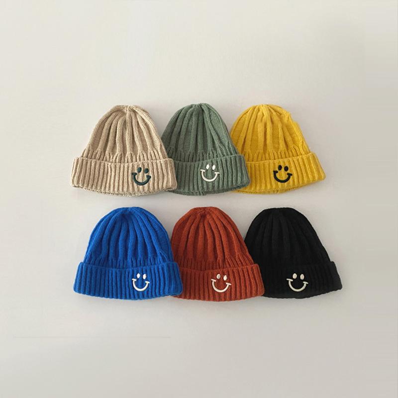 帽子 ベビー キッズ 男の子 女の子 ニット帽 ビーニー 秋冬 防寒 あったか 暖かい 韓国 おしゃれ かわいい キュート アクリル 0歳 1歳 2歳 3歳 4歳 5歳 普段使い 通園 お出かけ 青 黒 灰
