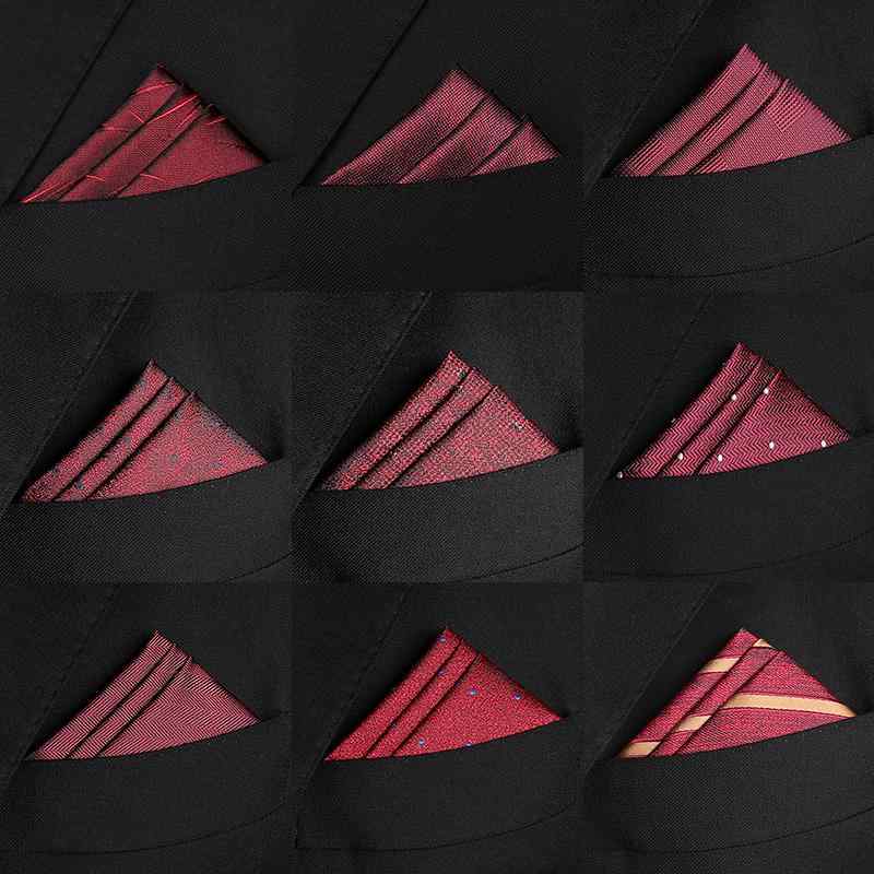 ポケットチーフ メンズ 男性用 スーツ 結婚式 披露宴 新郎 介添人 司会 ビジネス フォーマル ブライダル ワインレッド ボルドー ポリエステル 風 ハンカチーフ スクエアチーフ 上品 光沢感 ヘリンボーン ドット ストライプ