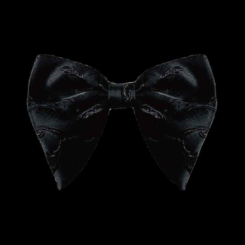 蝶ネクタイ メンズ 男性用 結婚式 新郎 介添人 ウェディング ブライダル パーティー 披露宴 ビジネス フォーマル 英国風 おしゃれ スタイリッシュ 上品 ポリエステル ダブルレイヤー ポインテッド ジャカード 花柄 黒 アイボリー レッドブラ