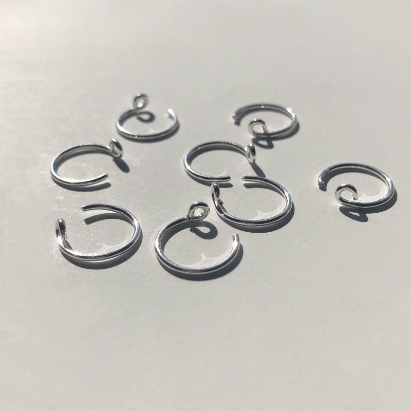 アクセサリー メンズ レディース シルバー 925シルバー リップピアス リップリング ノーズリング フェイクピアス ノンホール C型 おしゃれ 個性的 海外ファッション 普段使い