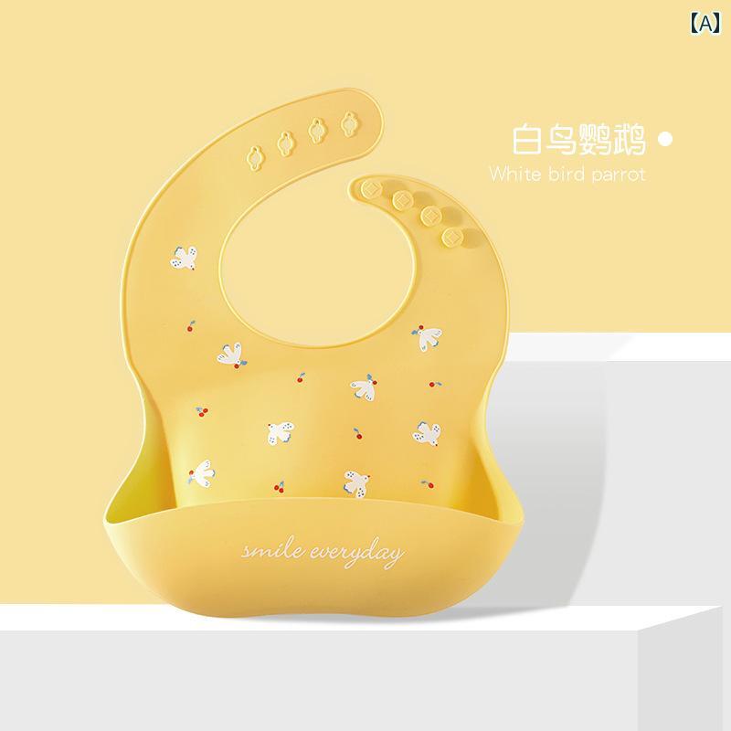 ベビー 男の子 女の子 NUBABI 防水 シリコン製 食事エプロン 離乳食スタイ ビブ よだれかけ ポータブル..