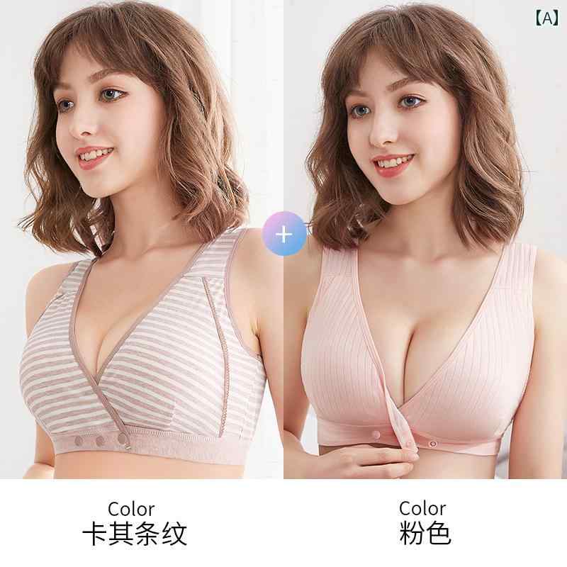 マタニティブラ レディース 妊婦 授乳期 ベスト型 ノンワイヤー ソフトカップ 寄せ上げ 垂れ防止 薄手 ストレッチ 吸湿性 通気性 綿 カーキ グレー ピンク リラックスウェア 普段使い 就寝時 カップ付き インナー 2