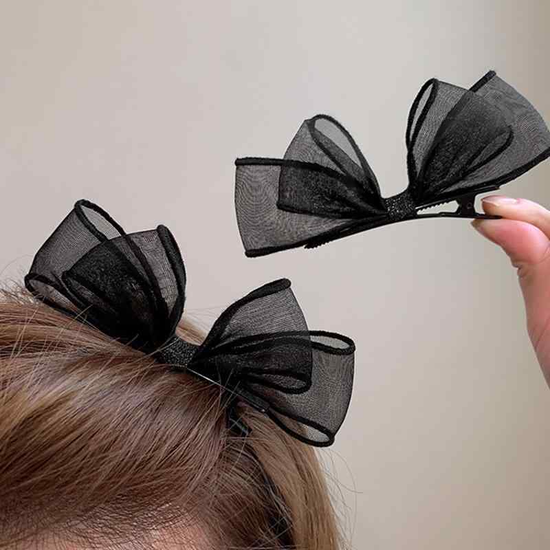 ・スタイル: 瑞麗・状態: 新品・ヘアアクセサリーカテゴリ: サイドクリップ・特徴: ネットトレンド・カラー: ブラック2個セット
