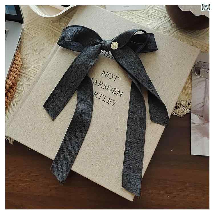 ヘアアクセサリー レディース 韓国 フレンチ ガーリー ツイル 綿ライク リボン 蝶結び 髪留め バレッタ クリップ おしゃれ 普段使い 高..