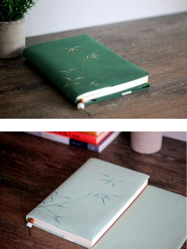 ブックカバー おしゃれ ギフト レトロ チャイナ風 アート 文芸 綿麻 保護 文庫本 読書 緑 笹 ソフト ビ..