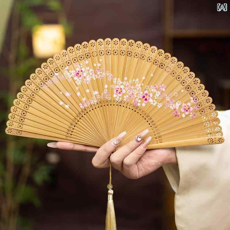 扇子 レディース おしゃれ 女性用 全竹製 折りたたみ ダンス 舞台演劇 ポータブル 軽量 コンパクト 古典 宮廷風 撮影用 普段使い お出かけ イベント エレガント 夏 花 鳥 蝶 赤 紫 緑 黒