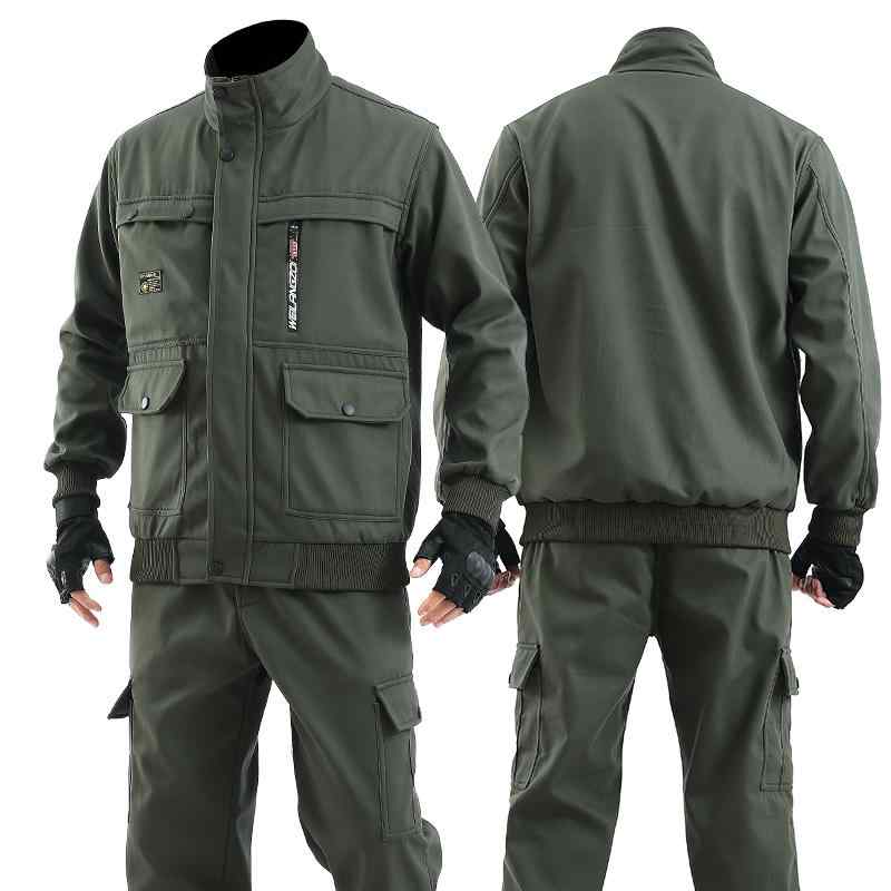 作業服 メンズ 厚手 裏起毛 防寒 保温 溶接対応 耐熱 綿 コットン リブコットン 上下セット 工場 現場 ..