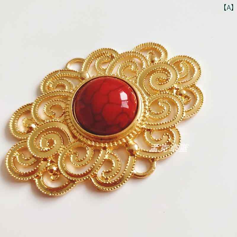 アクセサリーパーツ レトロ アンティーク調 中華風 民族調 DIY ハンドメイド 手芸材料 髪飾り ヘアアクセサリー イヤリング ピアス ペンダント 漢服 かんざし 歩揺り 合金 ゴールドカラー