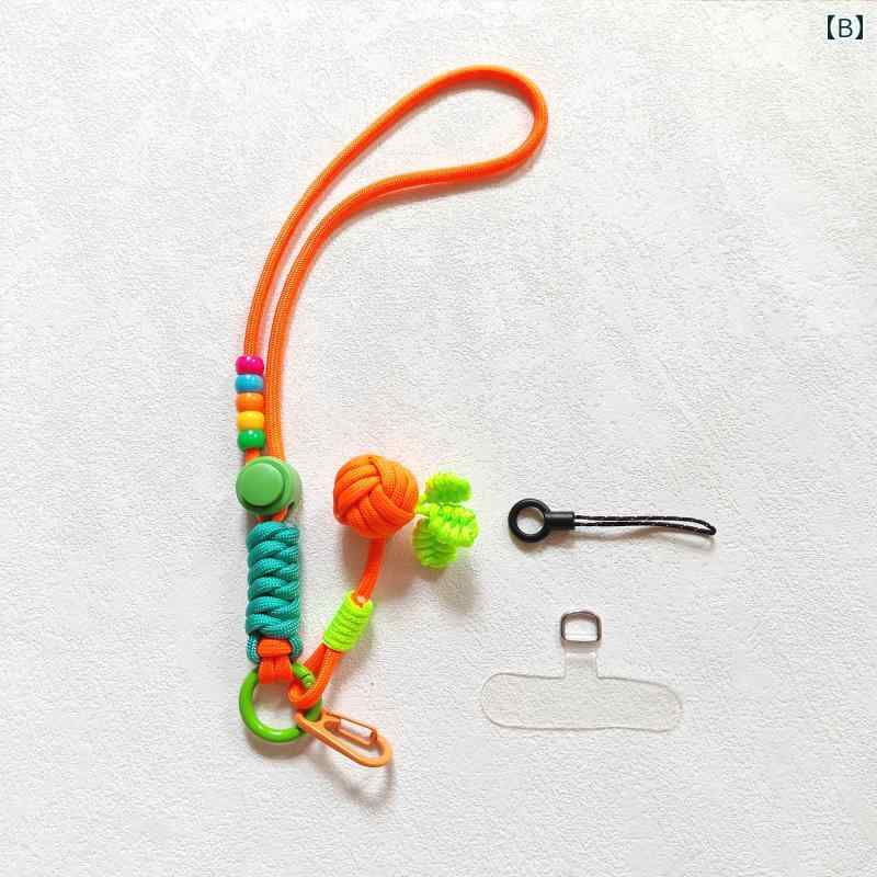 ストラップ DIY 人参 オレンジ スマホ 携帯 リュック キーホルダー チャーム ショルダーストラップ ネックストラップ ハンドストラップ 首掛け 肩掛け 斜め掛け 手首 長さ調節可能 落下防止 ハンズフリー