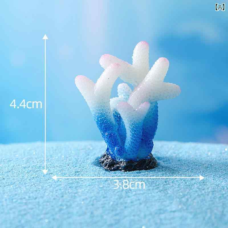 置物 かわいい 珊瑚 人魚 卓上 水槽 アクアリウム レイアウト 装飾 砂浜 貝殻 ジオ...