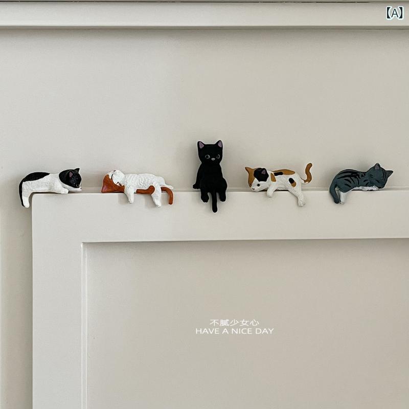 樂天商城 - 置物 かわいい 猫 オフィス デスク 卓上 ディスプレイ モニター パソコン 画面 飾り オブジェ インテリア ワークスペース 癒し リラックス ストレス軽減 気分安定 樹脂製