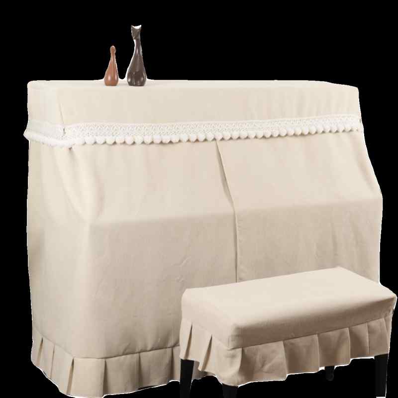 ピアノカバー アップライト フルカバー ハーフ 椅子 エレガント モダン 厚手 防塵 遮光 北欧風 淡色 クリーム アイスブルー シンプル 布製