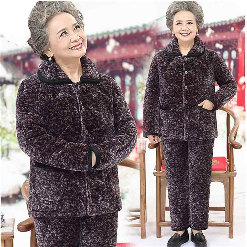 ・ホームウェアスタイル: シンプル・セット内容: 2点セット・詳細: プリント・パンツ丈: ロング・主な素材: サンゴフリース中綿・対象: 高齢者・ウエスト: ゴム・用途: パジャマ・厚さ: 厚手・袖丈: 長袖・ネックライン: シャツ襟・柄...